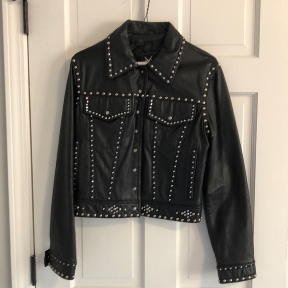 Wilsons Leather Jackets & Blazers - Wilson’s leather size M Vintage Rhinestone black leather jacket
